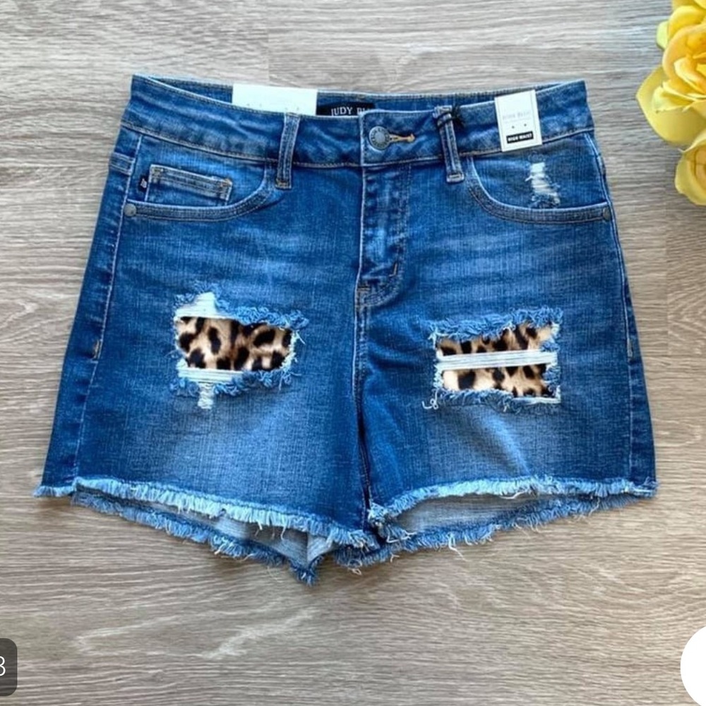 NEW Leopard Patch JUDY BLUE: Size Small (3-5/4-6)
